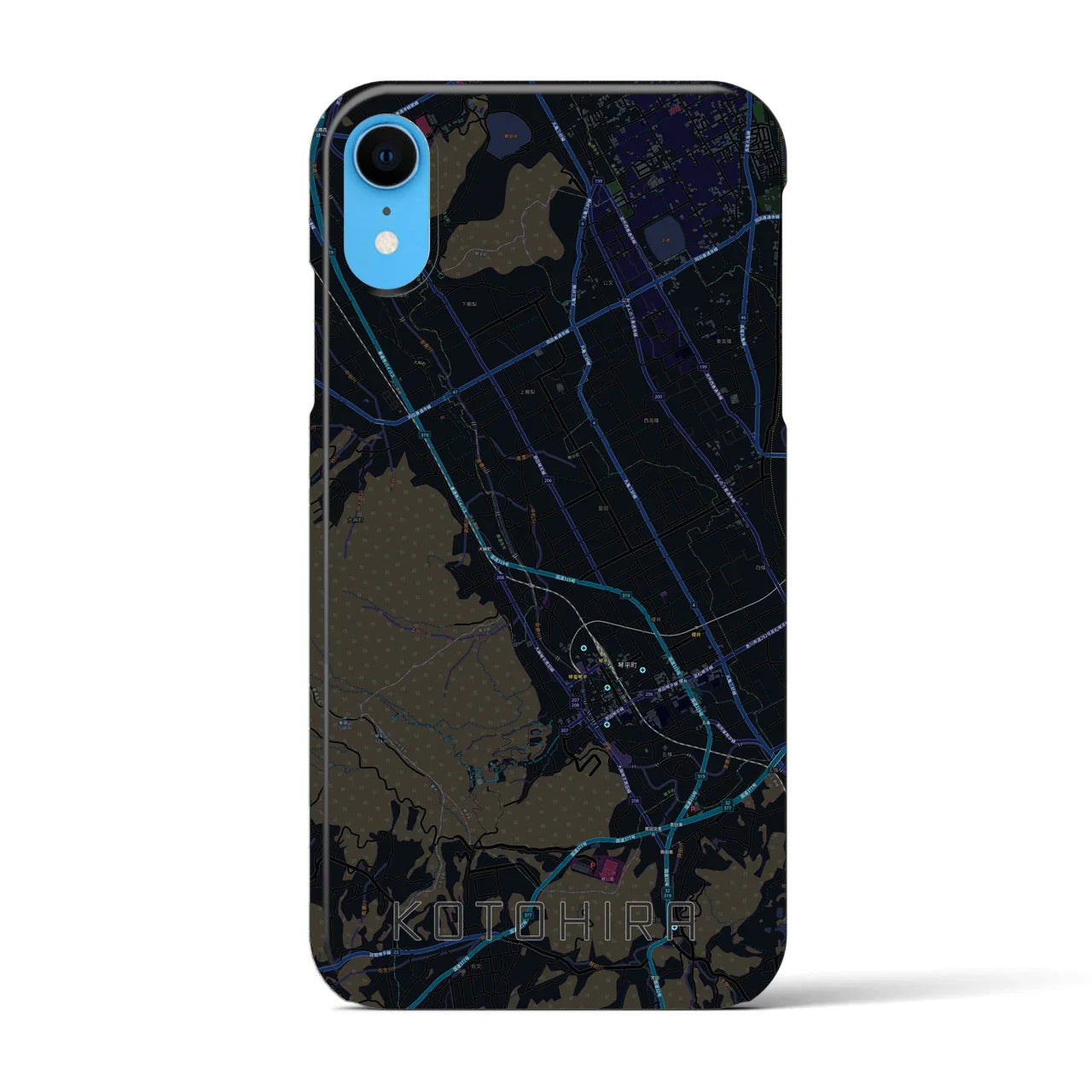 【琴平(香川県)】地図柄iPhoneケース(バックカバータイプ)