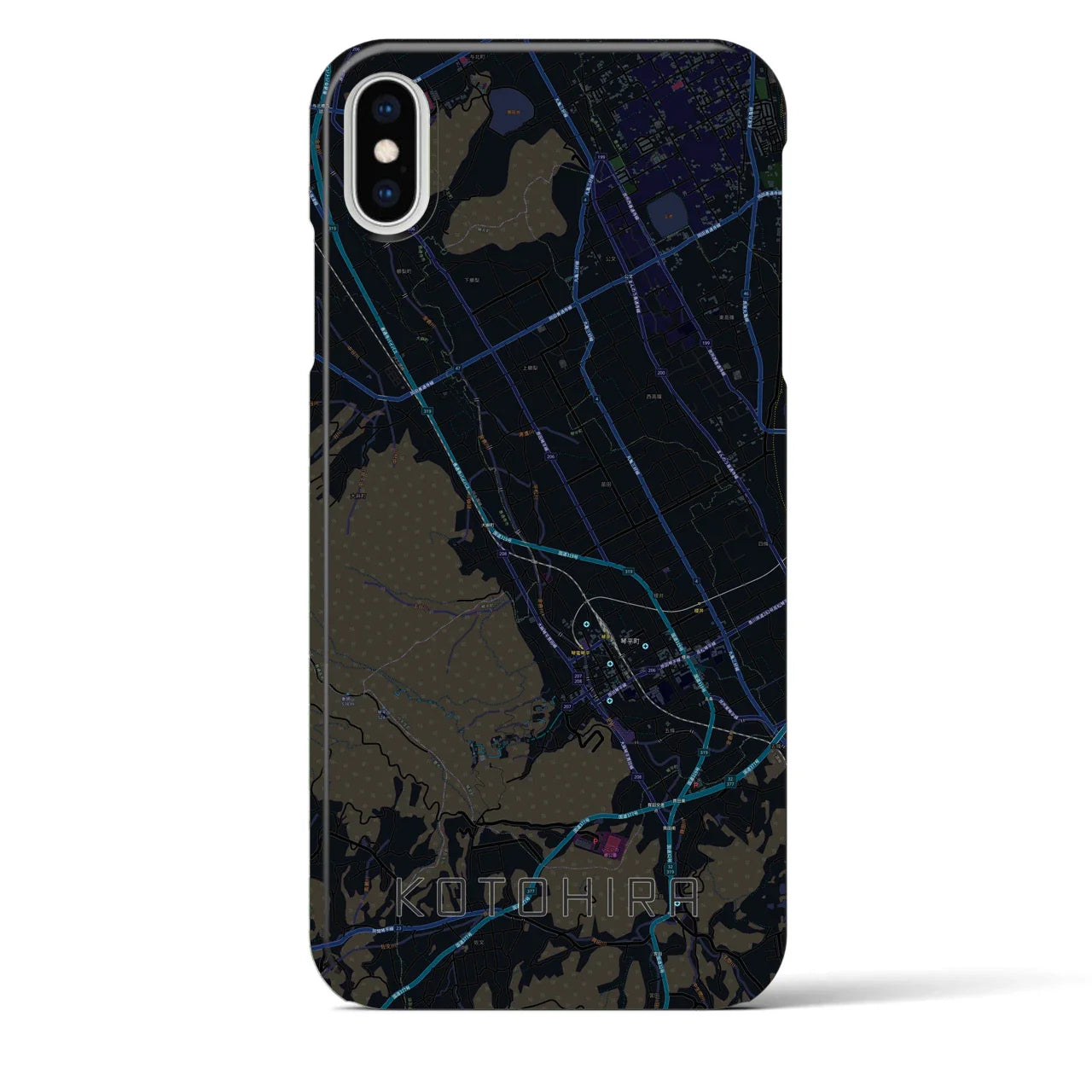 【琴平(香川県)】地図柄iPhoneケース(バックカバータイプ)