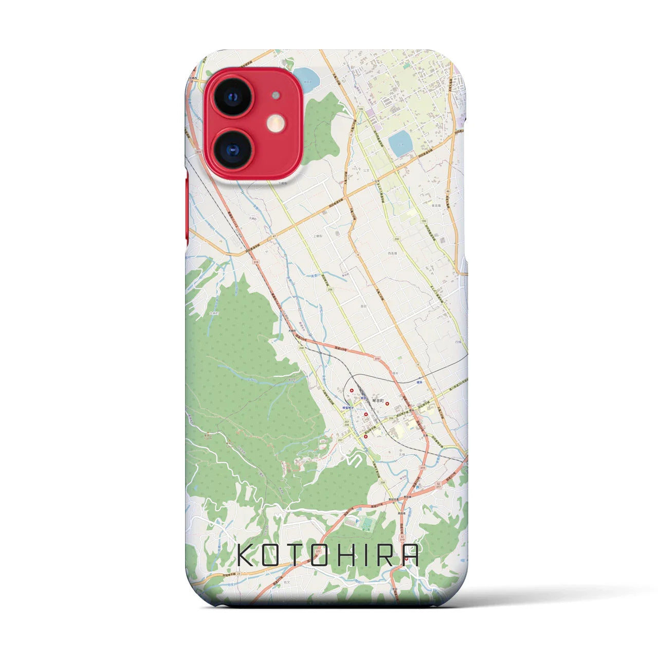 【琴平(香川県)】地図柄iPhoneケース(バックカバータイプ)