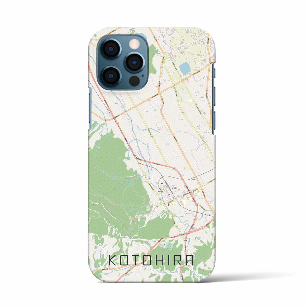 【琴平(香川県)】地図柄iPhoneケース(バックカバータイプ)