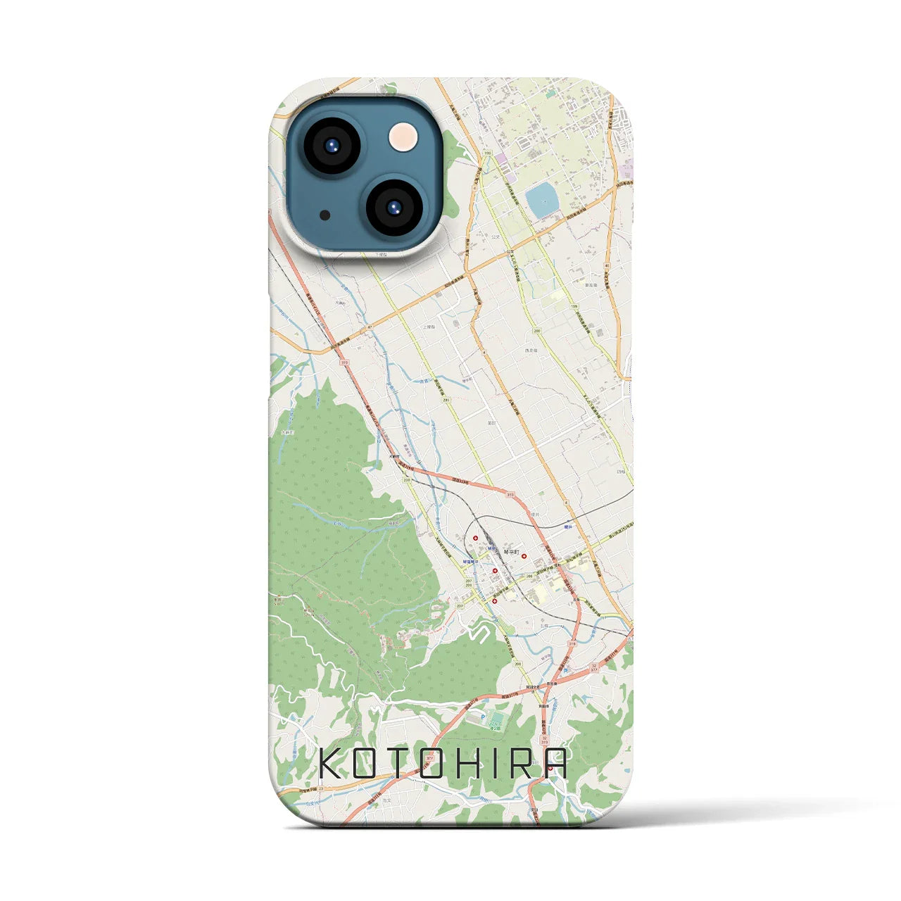 【琴平(香川県)】地図柄iPhoneケース(バックカバータイプ)