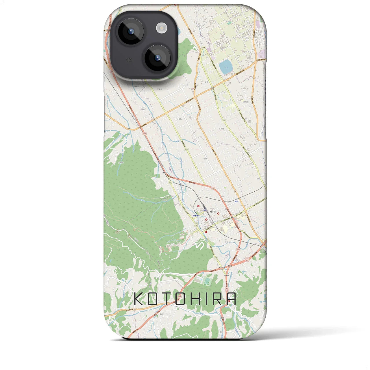 【琴平(香川県)】地図柄iPhoneケース(バックカバータイプ)