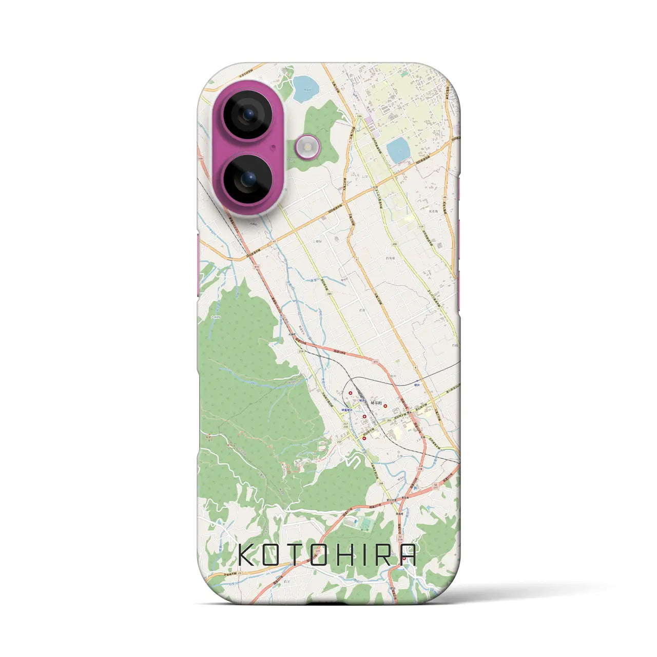 【琴平(香川県)】地図柄iPhoneケース(バックカバータイプ)