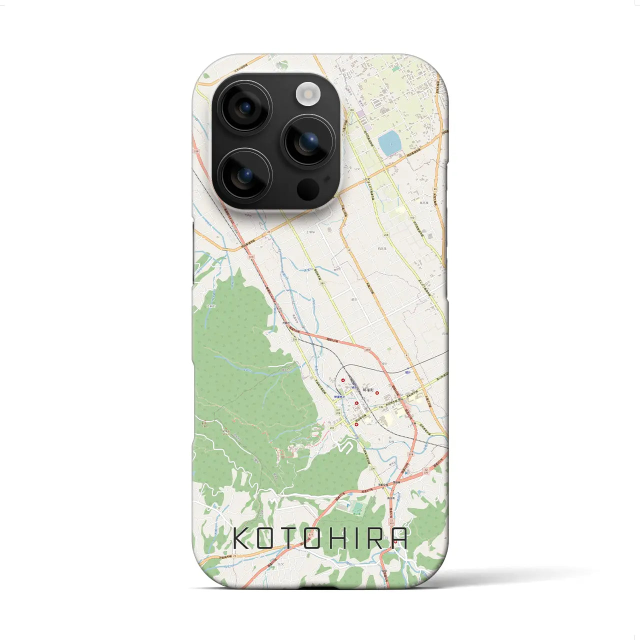 【琴平(香川県)】地図柄iPhoneケース(バックカバータイプ)
