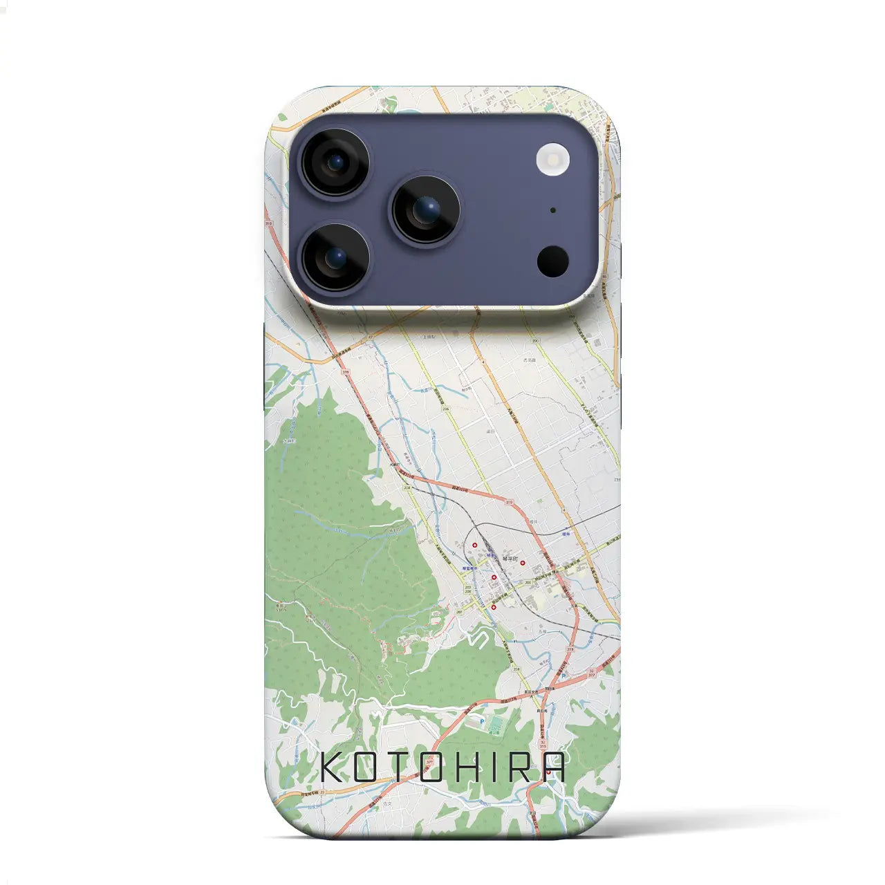 【琴平(香川県)】地図柄iPhoneケース(バックカバータイプ)ナチュラル・iPhone 17 Pro Max 用