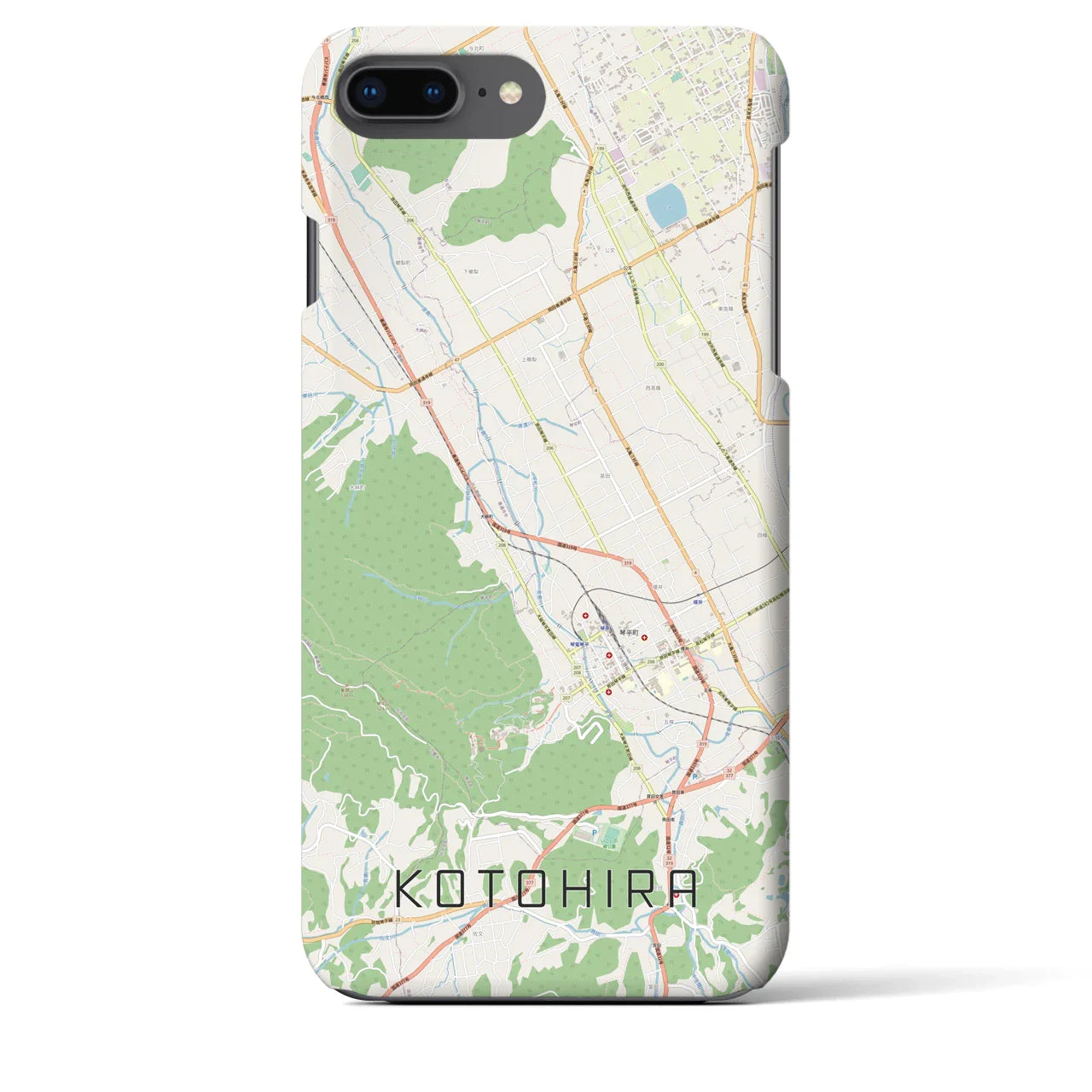 【琴平(香川県)】地図柄iPhoneケース(バックカバータイプ)