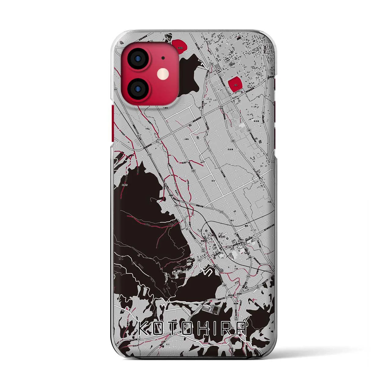 【琴平(香川県)】地図柄iPhoneケース(クリアタイプ)