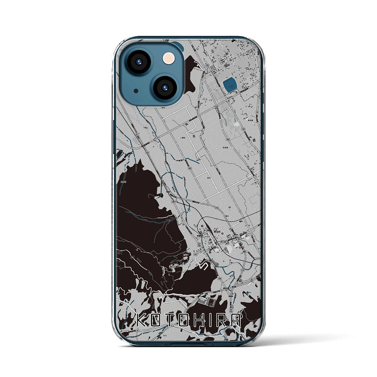 【琴平(香川県)】地図柄iPhoneケース(クリアタイプ)