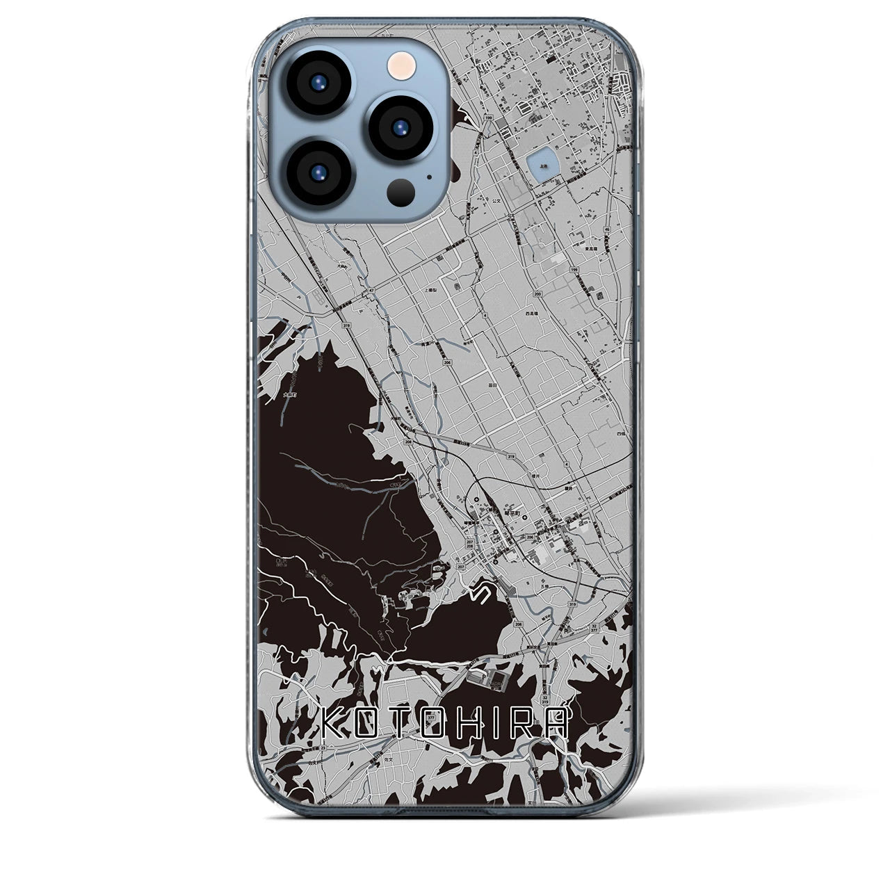 【琴平(香川県)】地図柄iPhoneケース(クリアタイプ)