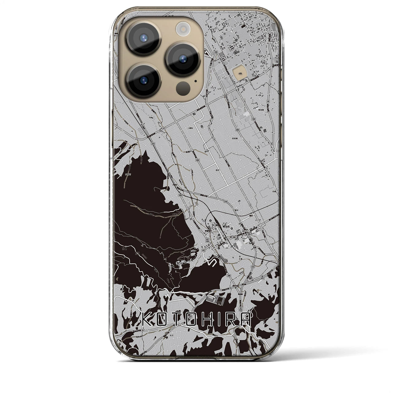 【琴平(香川県)】地図柄iPhoneケース(クリアタイプ)