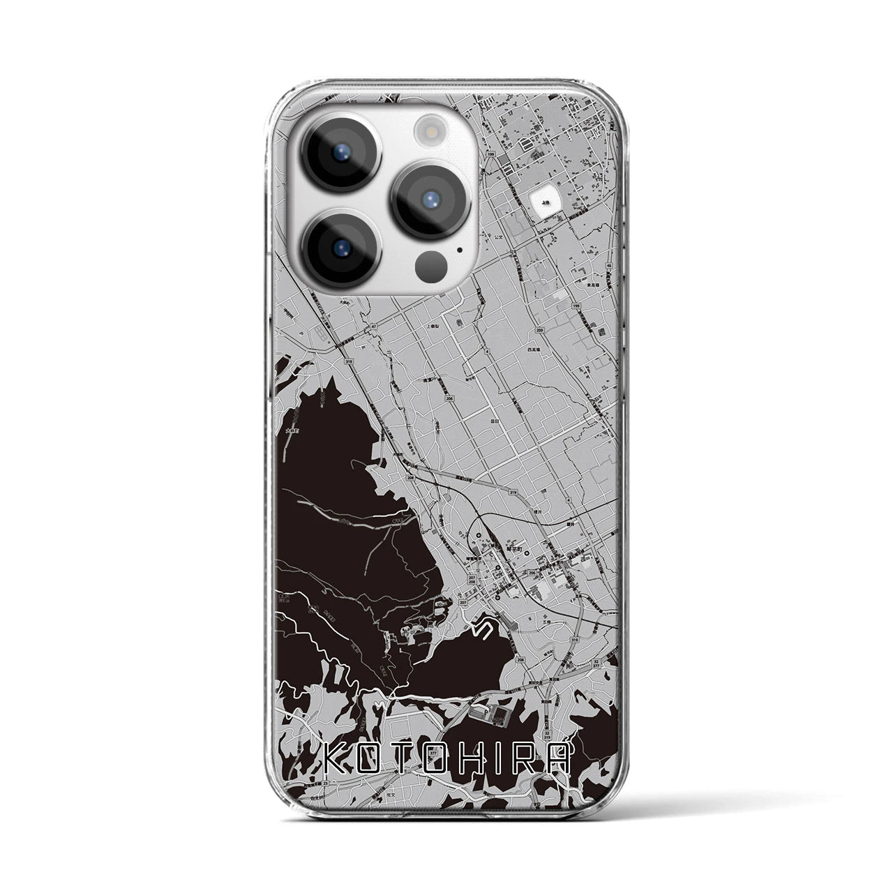 【琴平(香川県)】地図柄iPhoneケース(クリアタイプ)