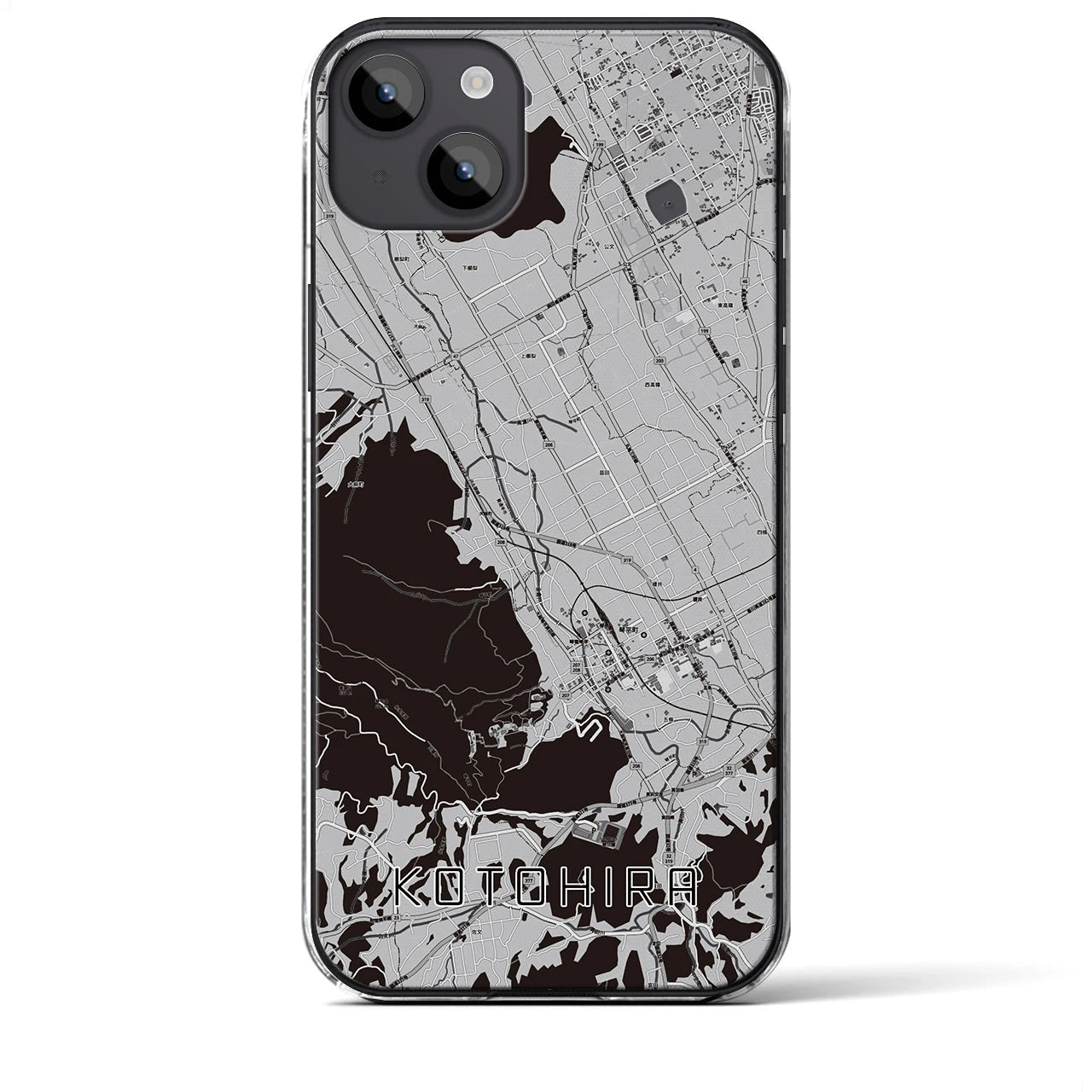 【琴平(香川県)】地図柄iPhoneケース(クリアタイプ)