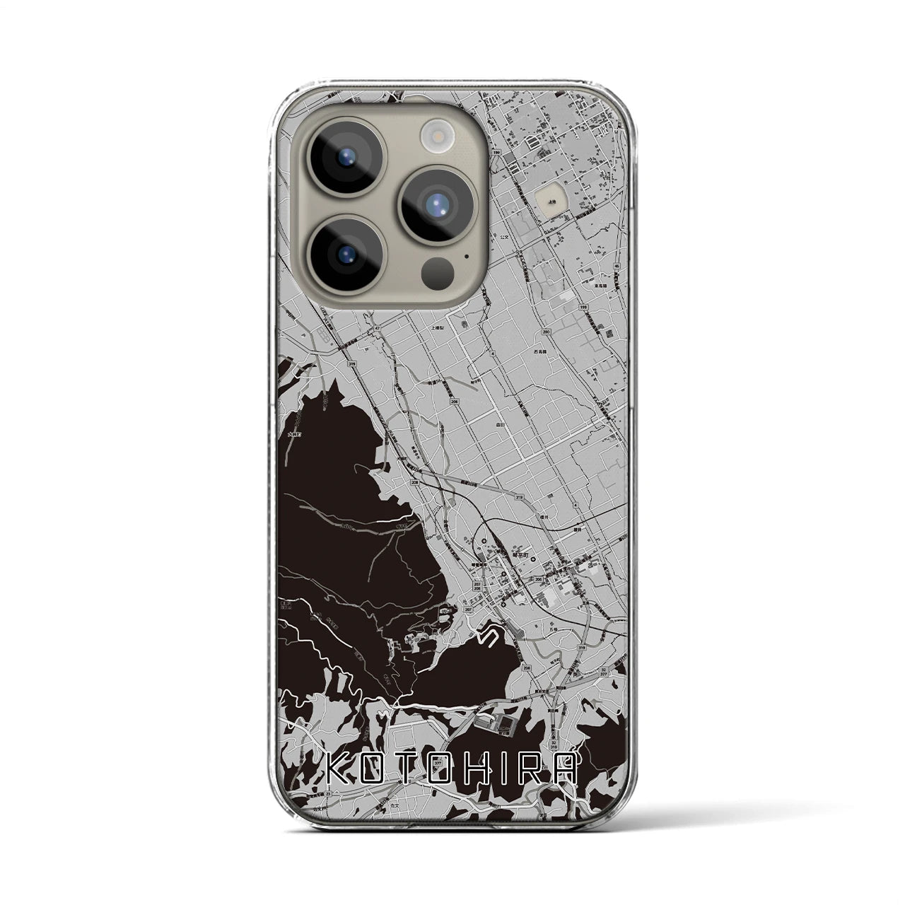 【琴平(香川県)】地図柄iPhoneケース(クリアタイプ)