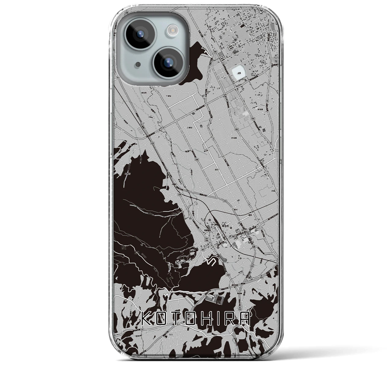 【琴平(香川県)】地図柄iPhoneケース(クリアタイプ)