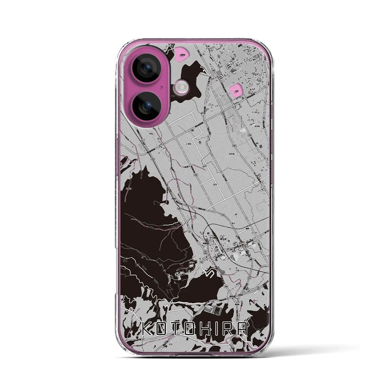 【琴平(香川県)】地図柄iPhoneケース(クリアタイプ)