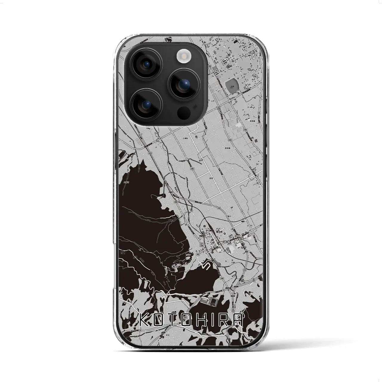 【琴平(香川県)】地図柄iPhoneケース(クリアタイプ)