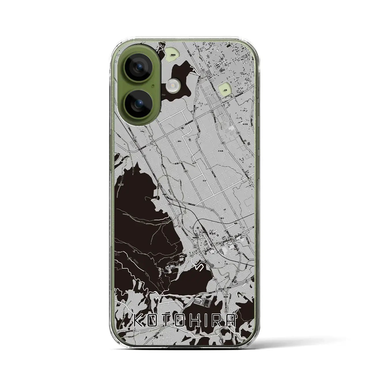 【琴平(香川県)】地図柄iPhoneケース(クリアタイプ)