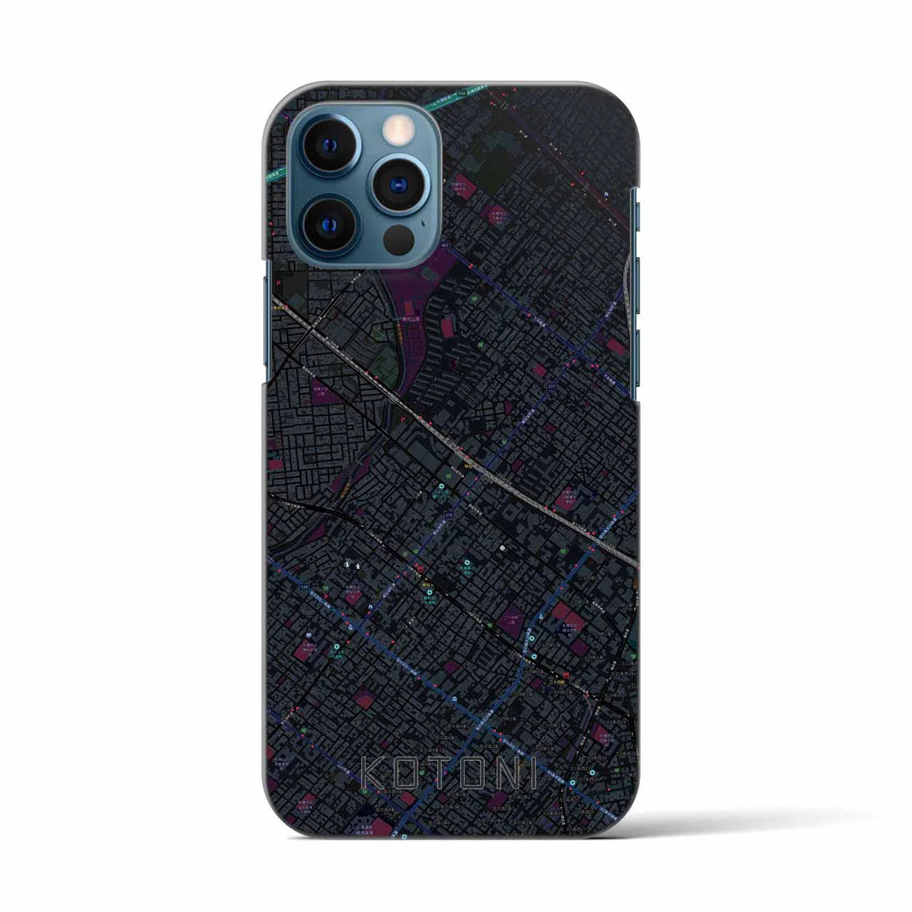 【琴似(北海道)】地図柄iPhoneケース(バックカバータイプ)