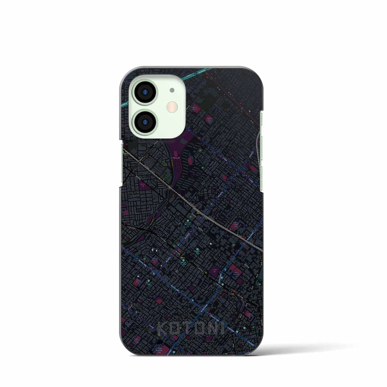 【琴似(北海道)】地図柄iPhoneケース(バックカバータイプ)