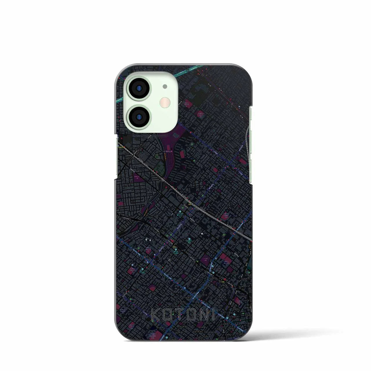 【琴似(北海道)】地図柄iPhoneケース(バックカバータイプ)
