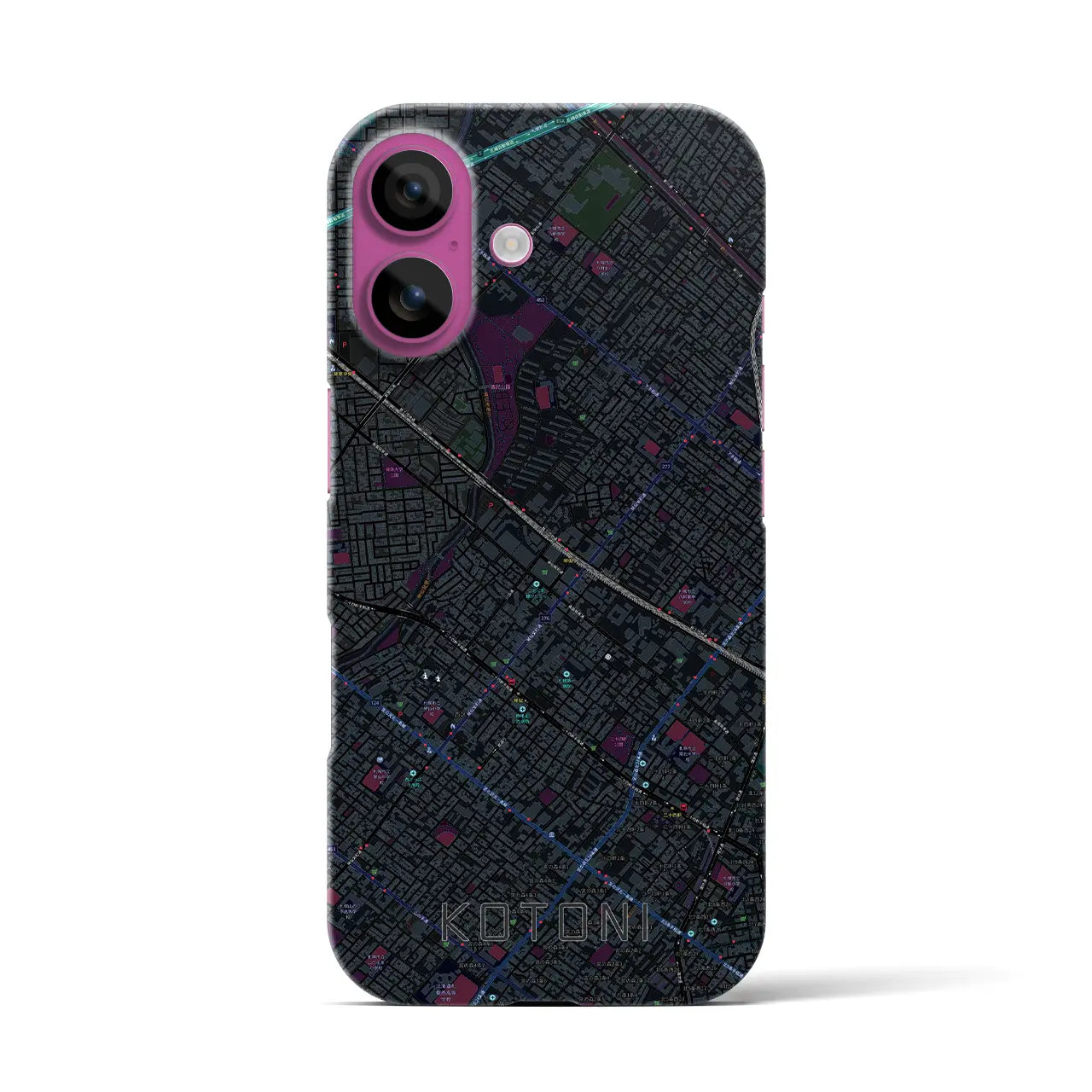 【琴似(北海道)】地図柄iPhoneケース(バックカバータイプ)