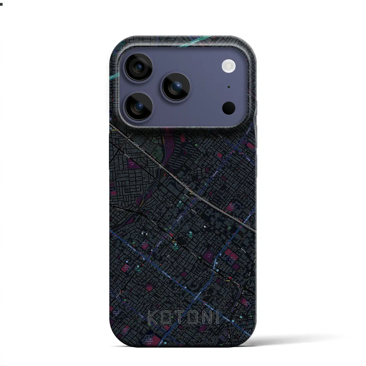 【琴似(北海道)】地図柄iPhoneケース(バックカバータイプ)