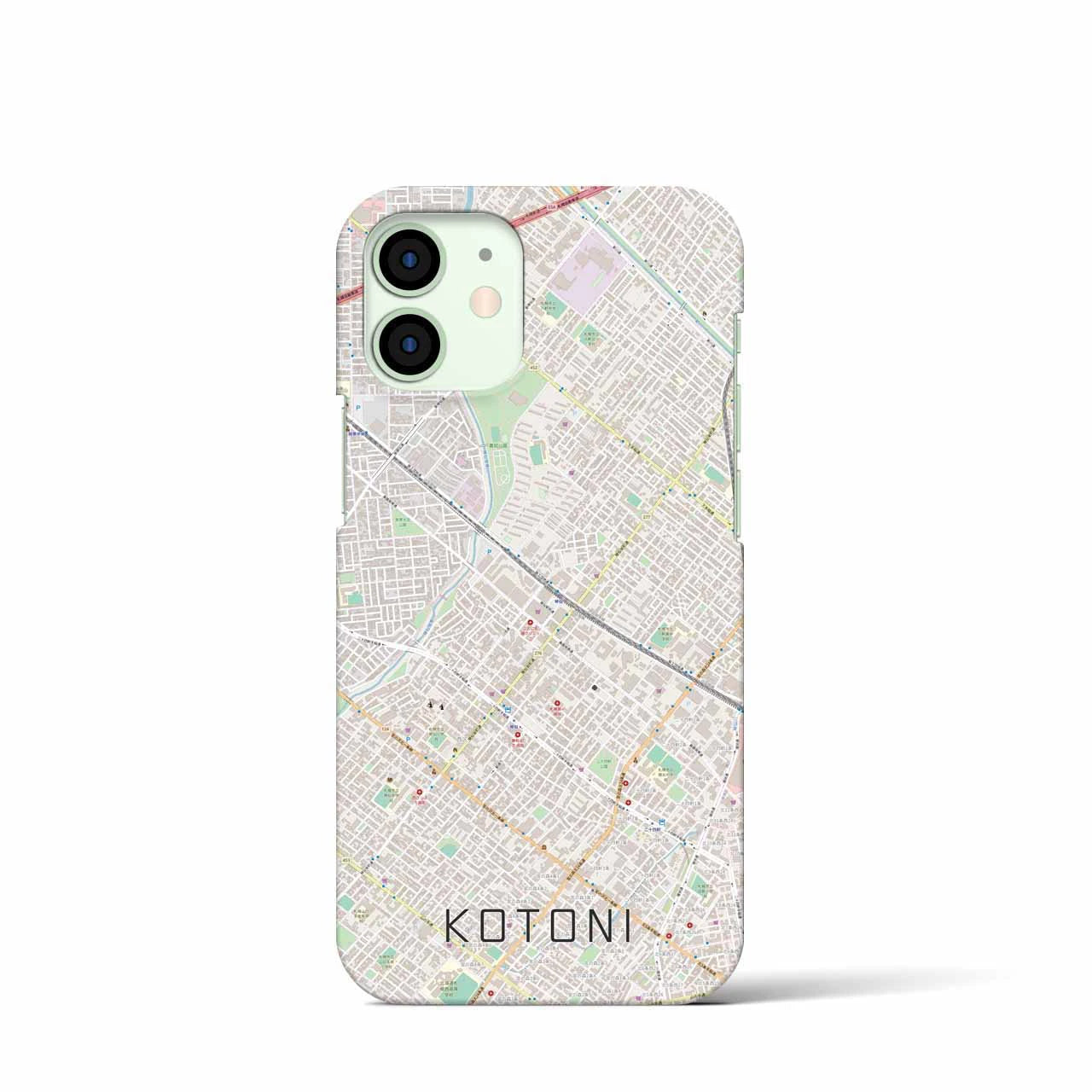 【琴似(北海道)】地図柄iPhoneケース(バックカバータイプ)