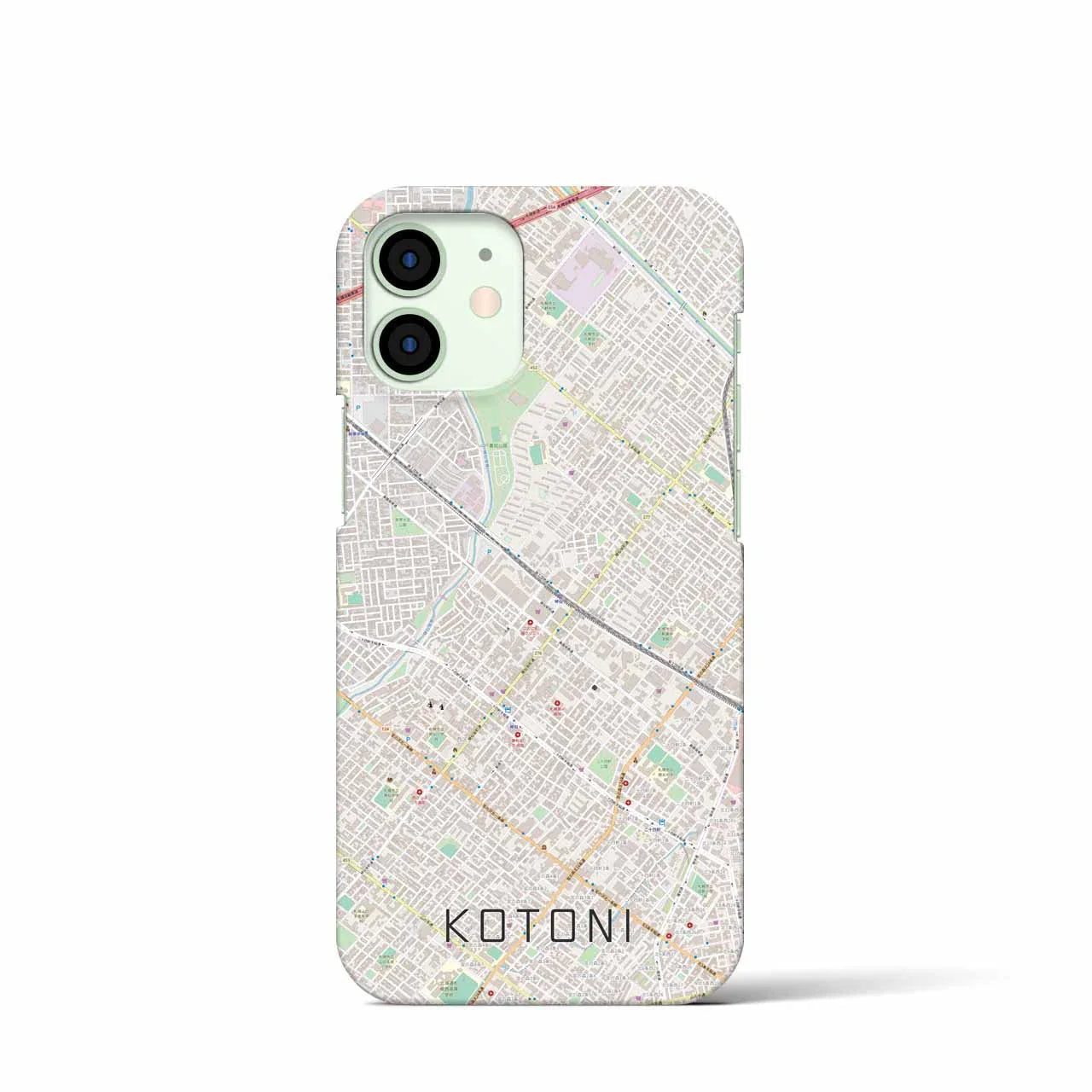 【琴似(北海道)】地図柄iPhoneケース(バックカバータイプ)