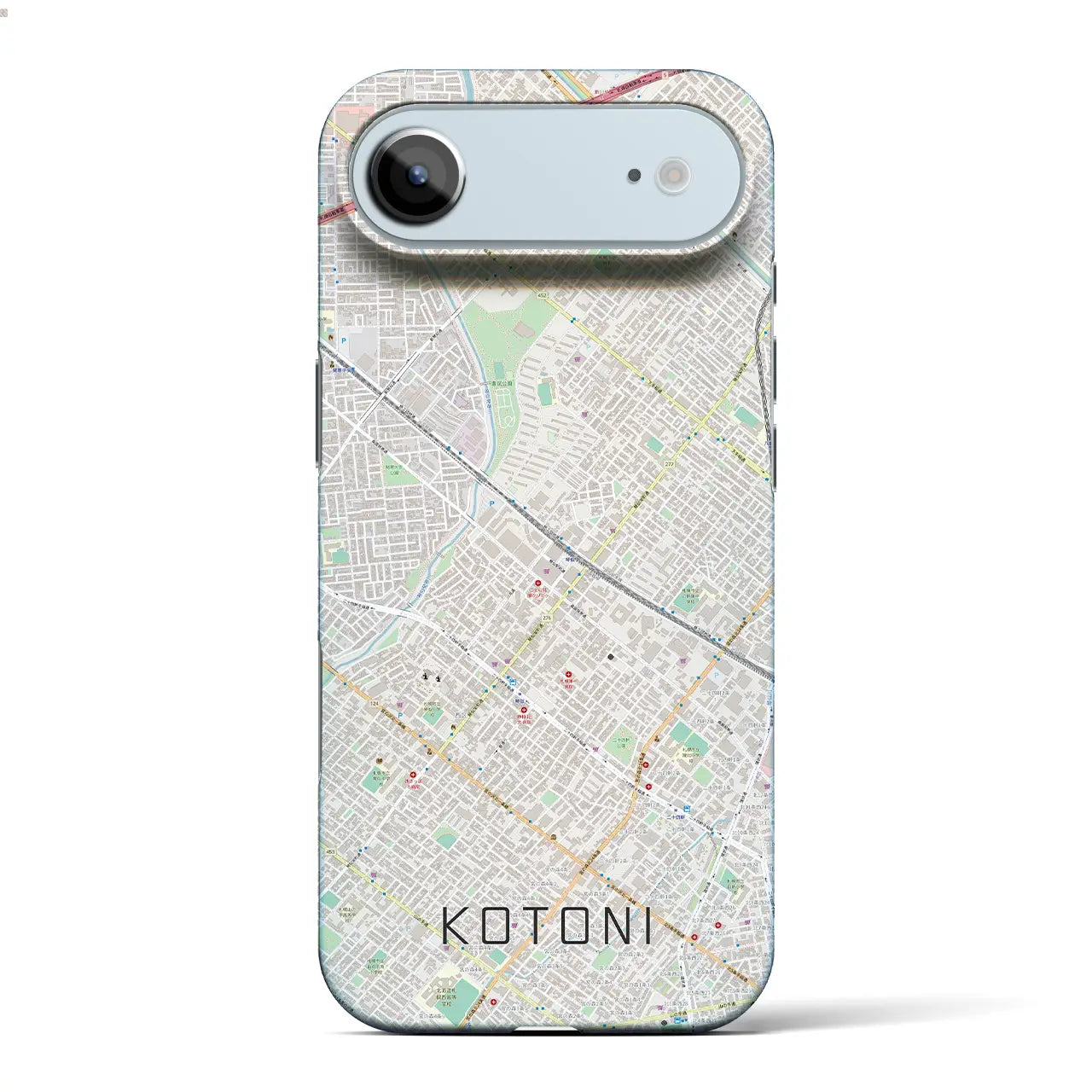【琴似(北海道)】地図柄iPhoneケース(バックカバータイプ)