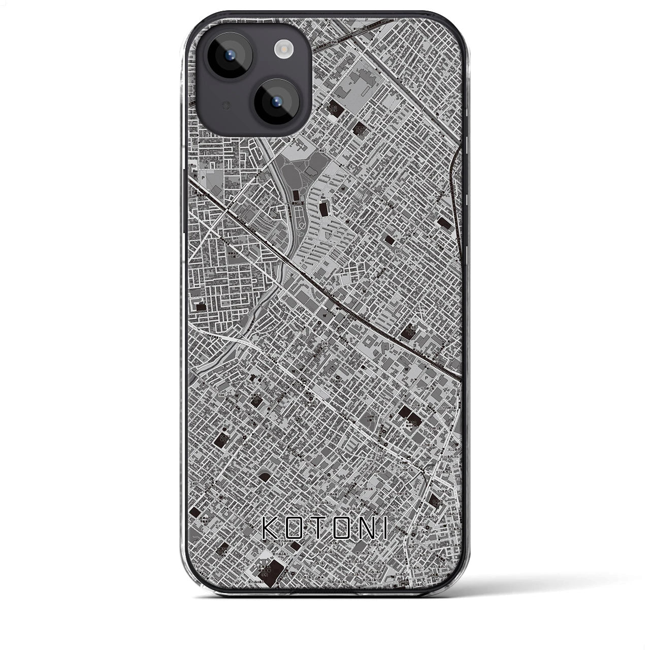 【琴似(北海道)】地図柄iPhoneケース(クリアタイプ)