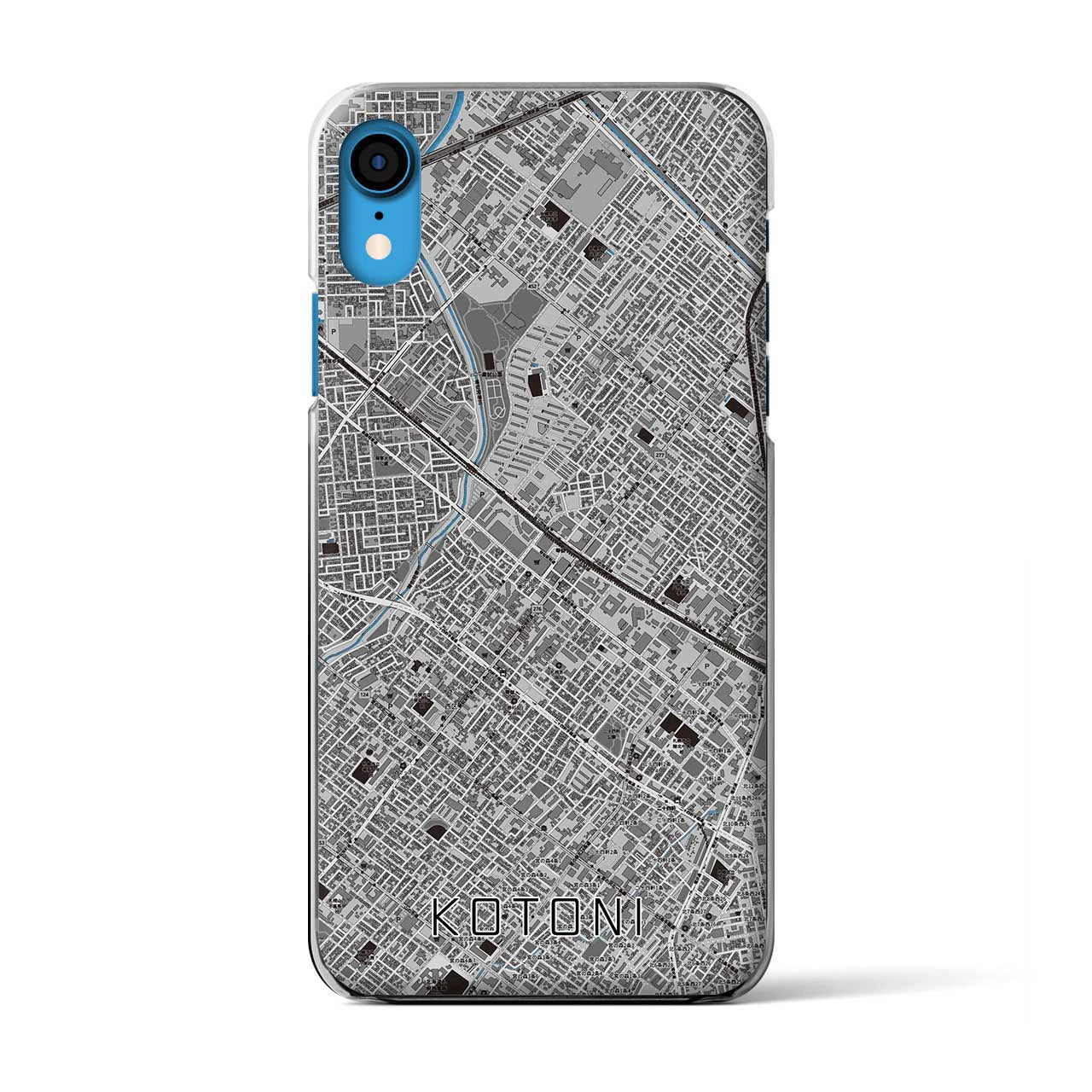 【琴似(北海道)】地図柄iPhoneケース(クリアタイプ)