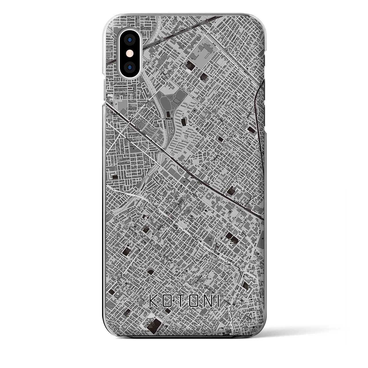 【琴似(北海道)】地図柄iPhoneケース(クリアタイプ)