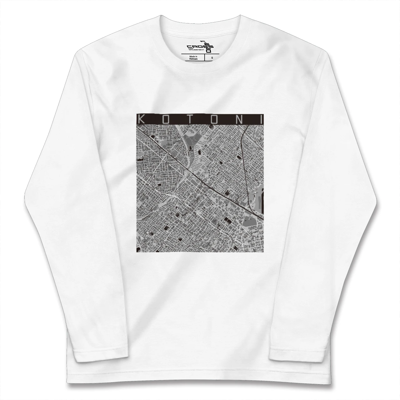 【琴似(北海道)】地図柄ロングスリーブTシャツ