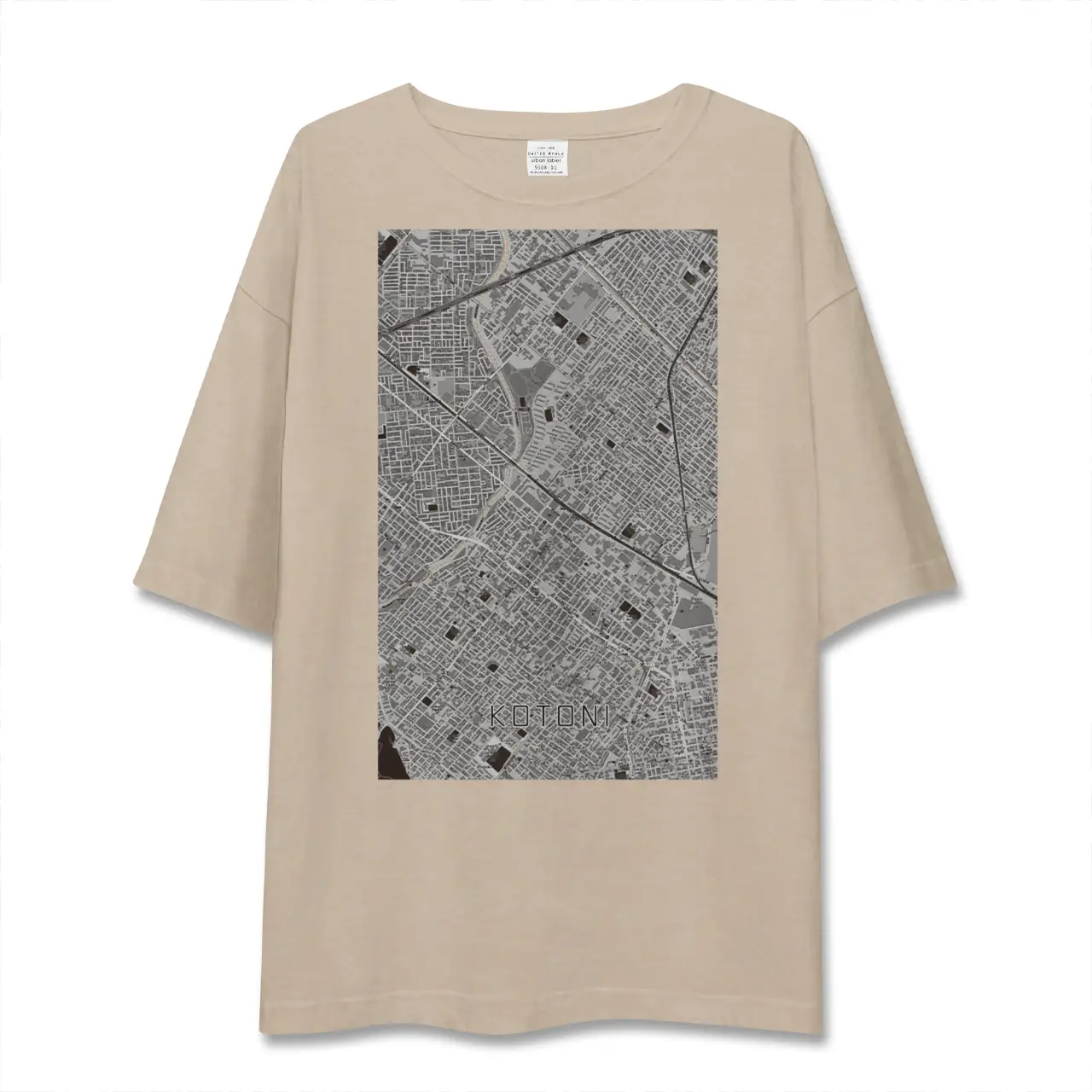 【琴似(北海道)】地図柄ビッグシルエットTシャツ