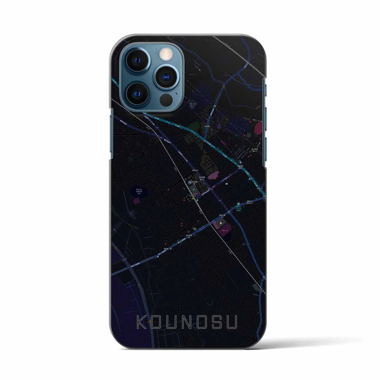 【鴻巣(埼玉県)】地図柄iPhoneケース(バックカバータイプ)