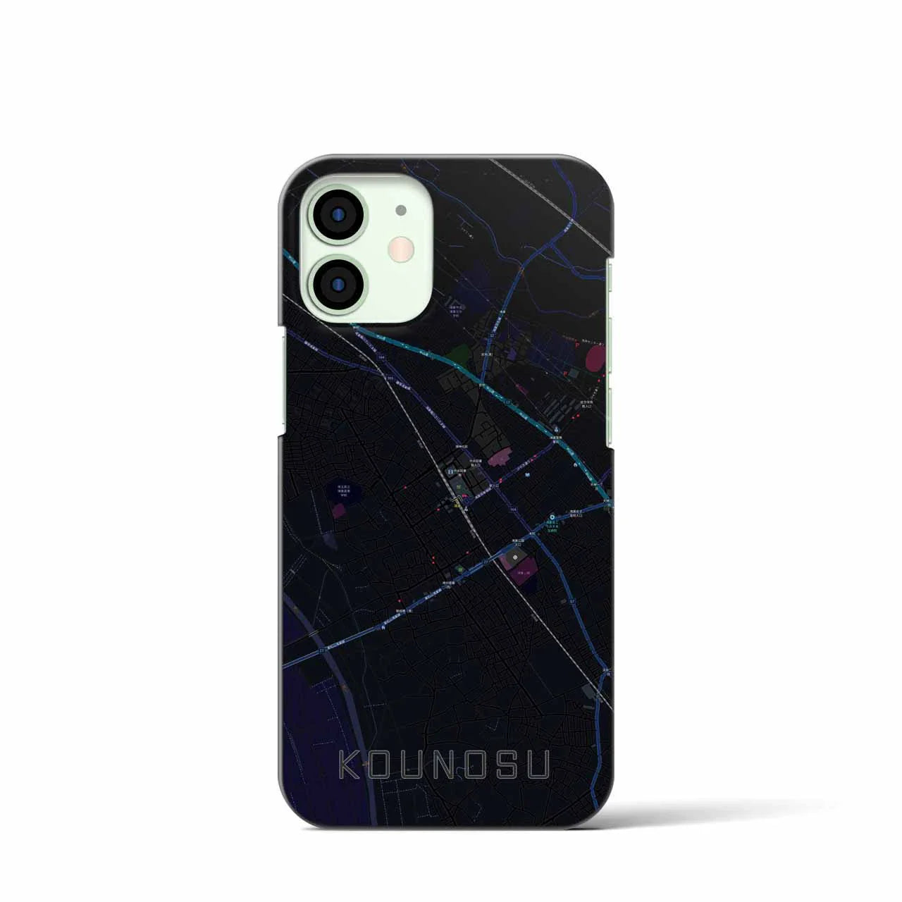 【鴻巣(埼玉県)】地図柄iPhoneケース(バックカバータイプ)