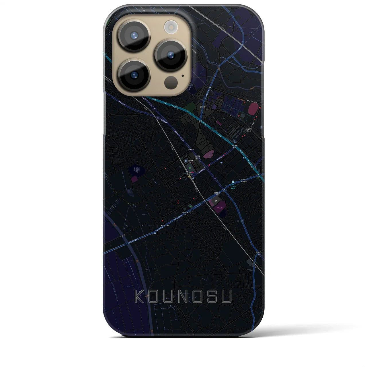 【鴻巣(埼玉県)】地図柄iPhoneケース(バックカバータイプ)