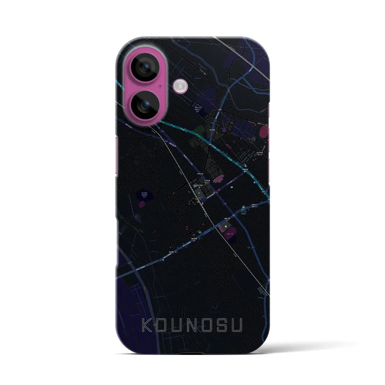 【鴻巣(埼玉県)】地図柄iPhoneケース(バックカバータイプ)