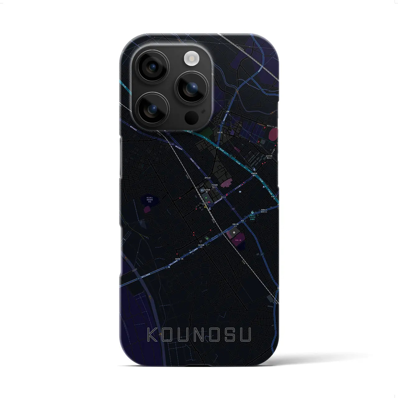 【鴻巣(埼玉県)】地図柄iPhoneケース(バックカバータイプ)