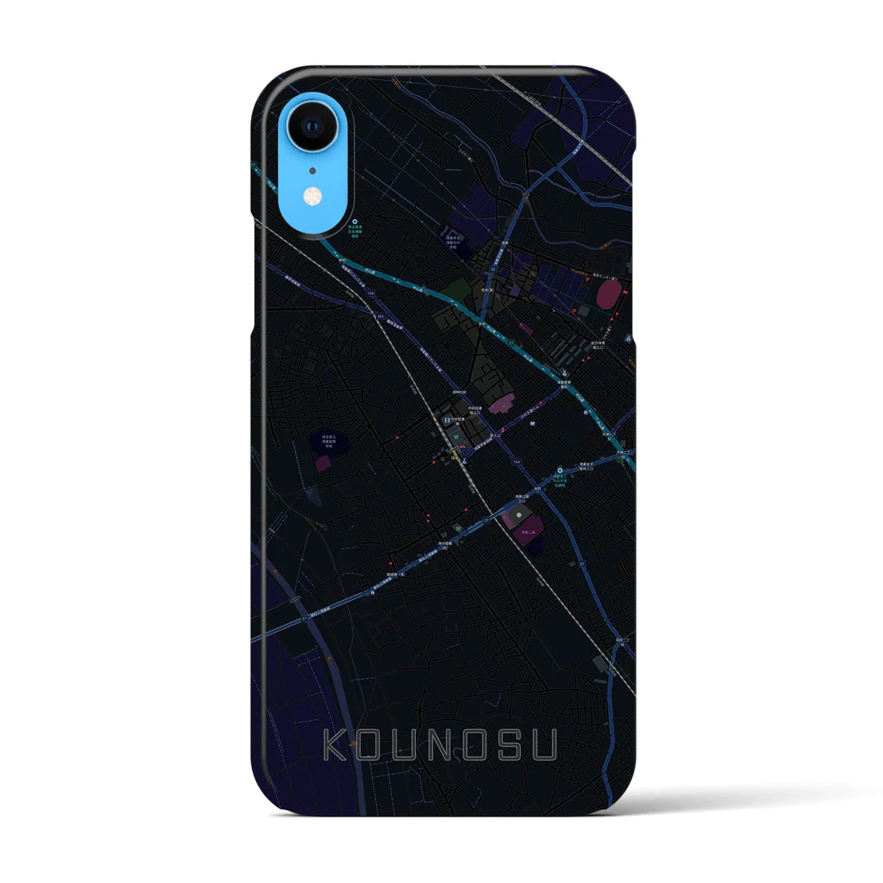 【鴻巣(埼玉県)】地図柄iPhoneケース(バックカバータイプ)