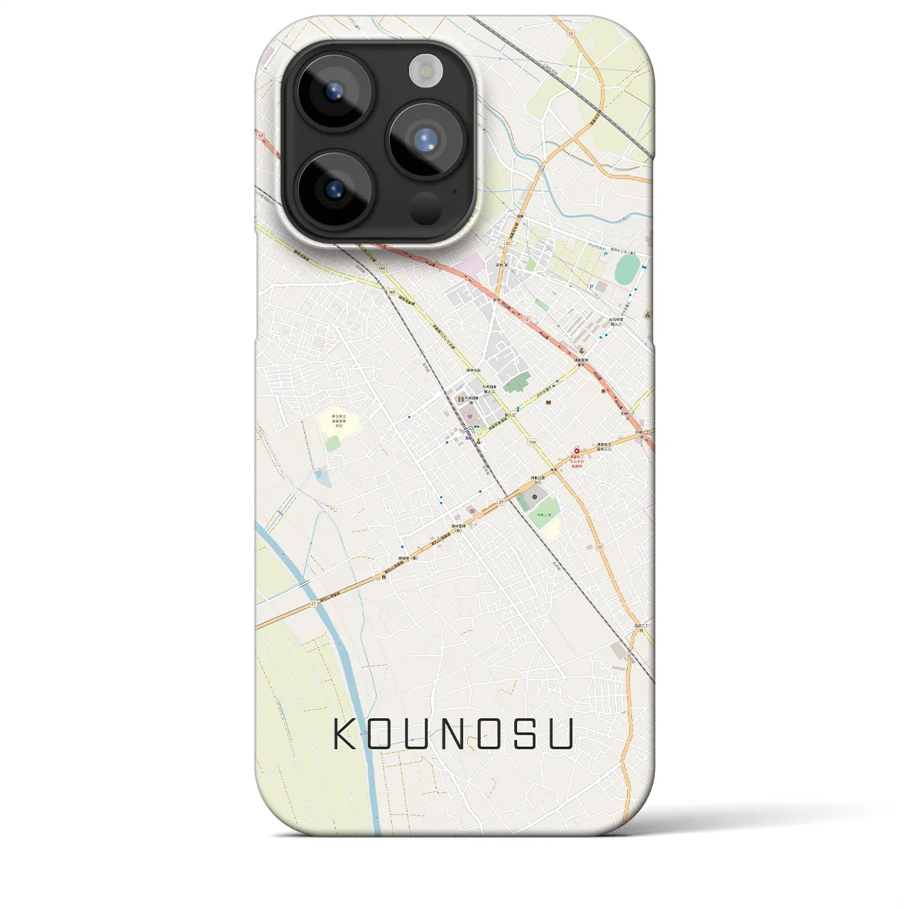 【鴻巣(埼玉県)】地図柄iPhoneケース(バックカバータイプ)