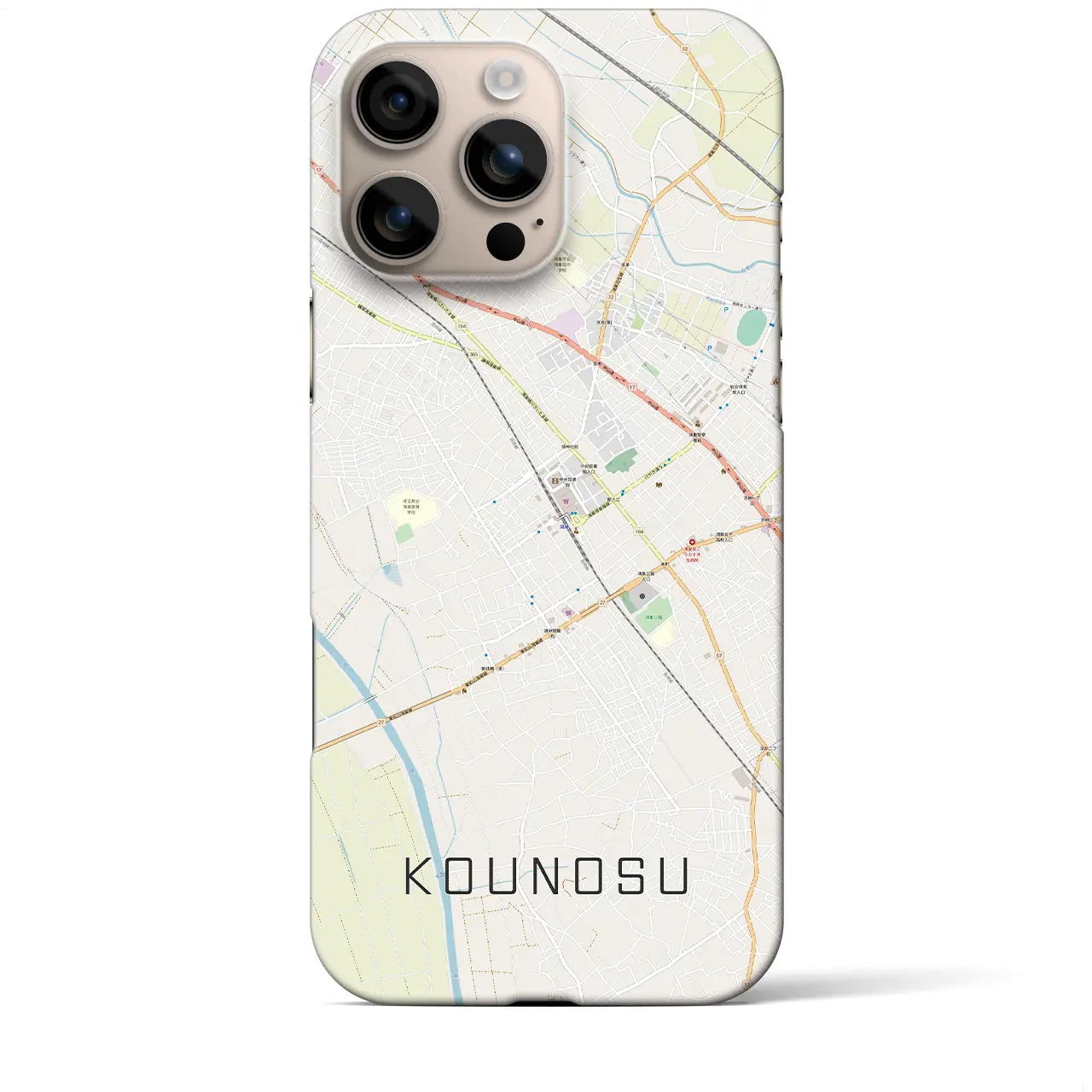 【鴻巣(埼玉県)】地図柄iPhoneケース(バックカバータイプ)