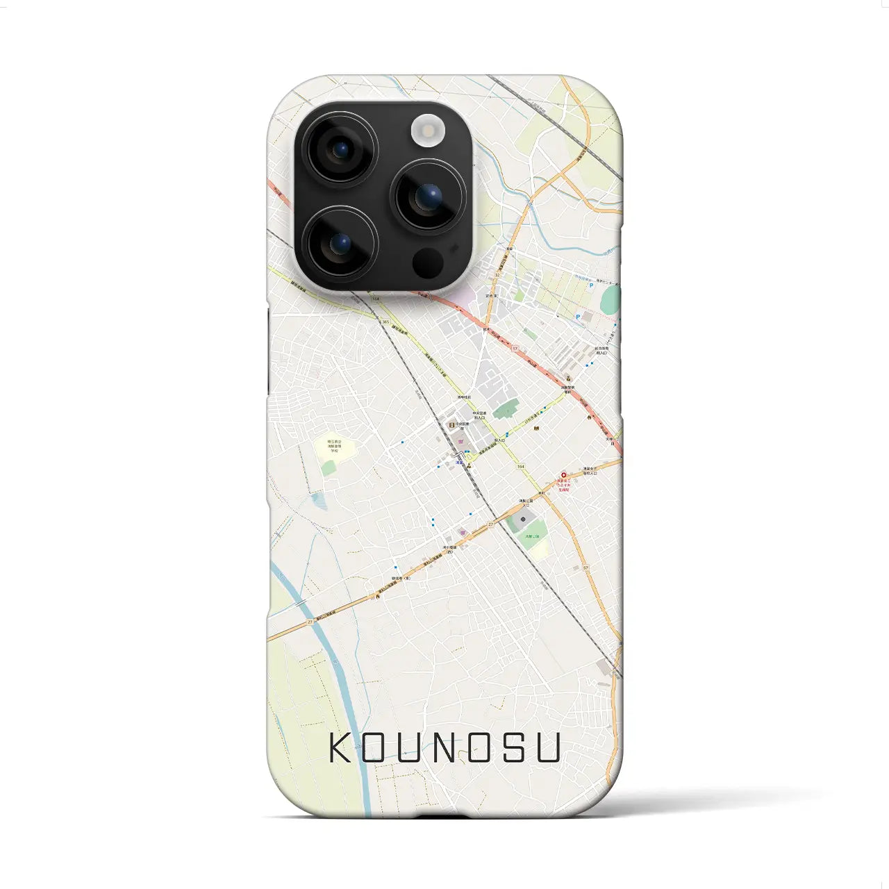 【鴻巣(埼玉県)】地図柄iPhoneケース(バックカバータイプ)