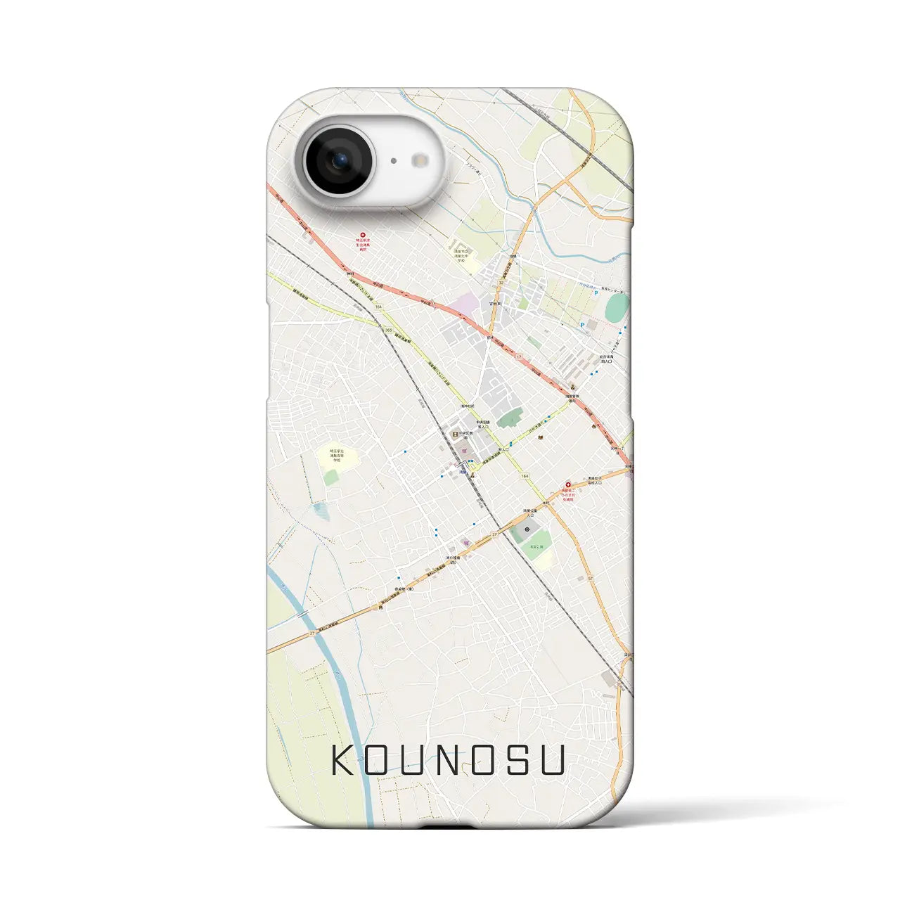 【鴻巣(埼玉県)】地図柄iPhoneケース(バックカバータイプ)