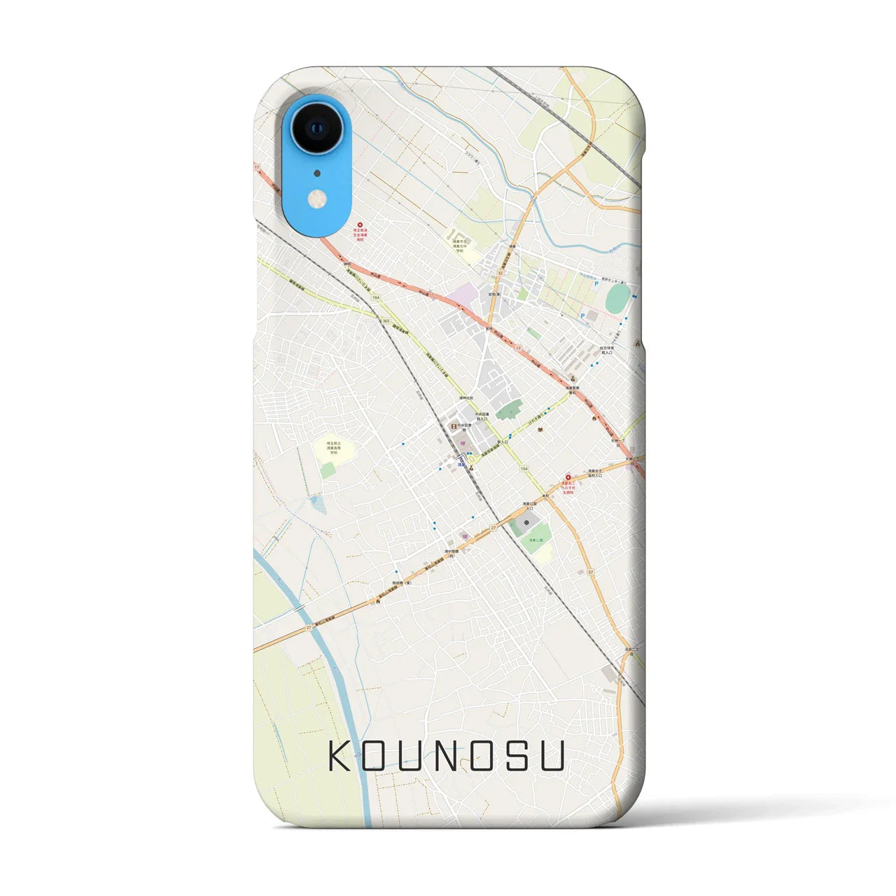 【鴻巣(埼玉県)】地図柄iPhoneケース(バックカバータイプ)