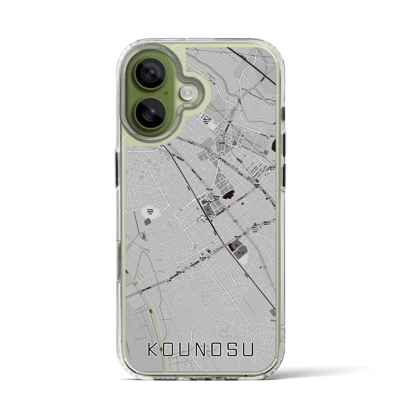 【鴻巣(埼玉県)】地図柄iPhoneケース(MagSafeタイプ)