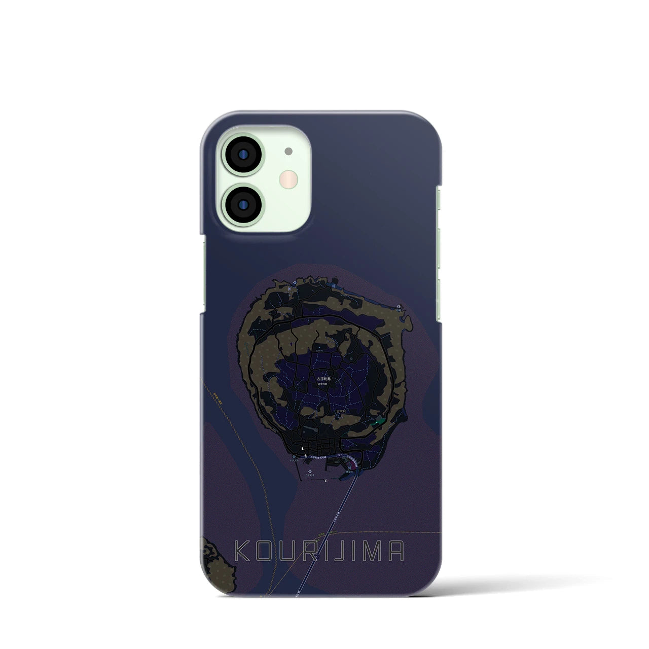 【古宇利島(沖縄県)】地図柄iPhoneケース(バックカバータイプ)