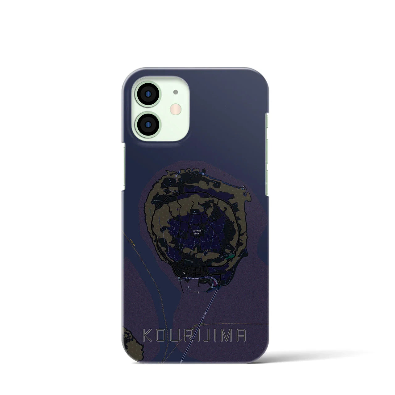 【古宇利島(沖縄県)】地図柄iPhoneケース(バックカバータイプ)