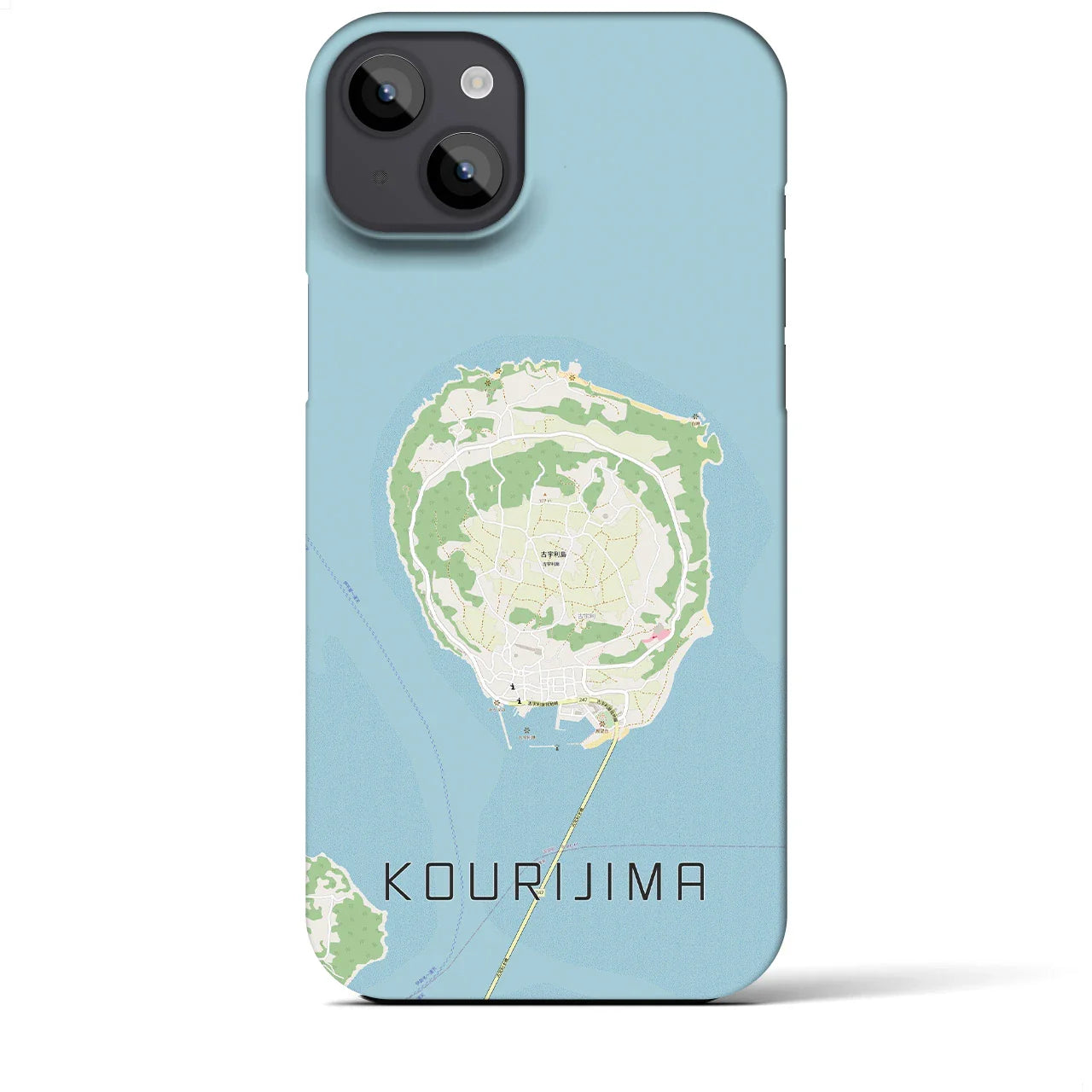 【古宇利島(沖縄県)】地図柄iPhoneケース(バックカバータイプ)
