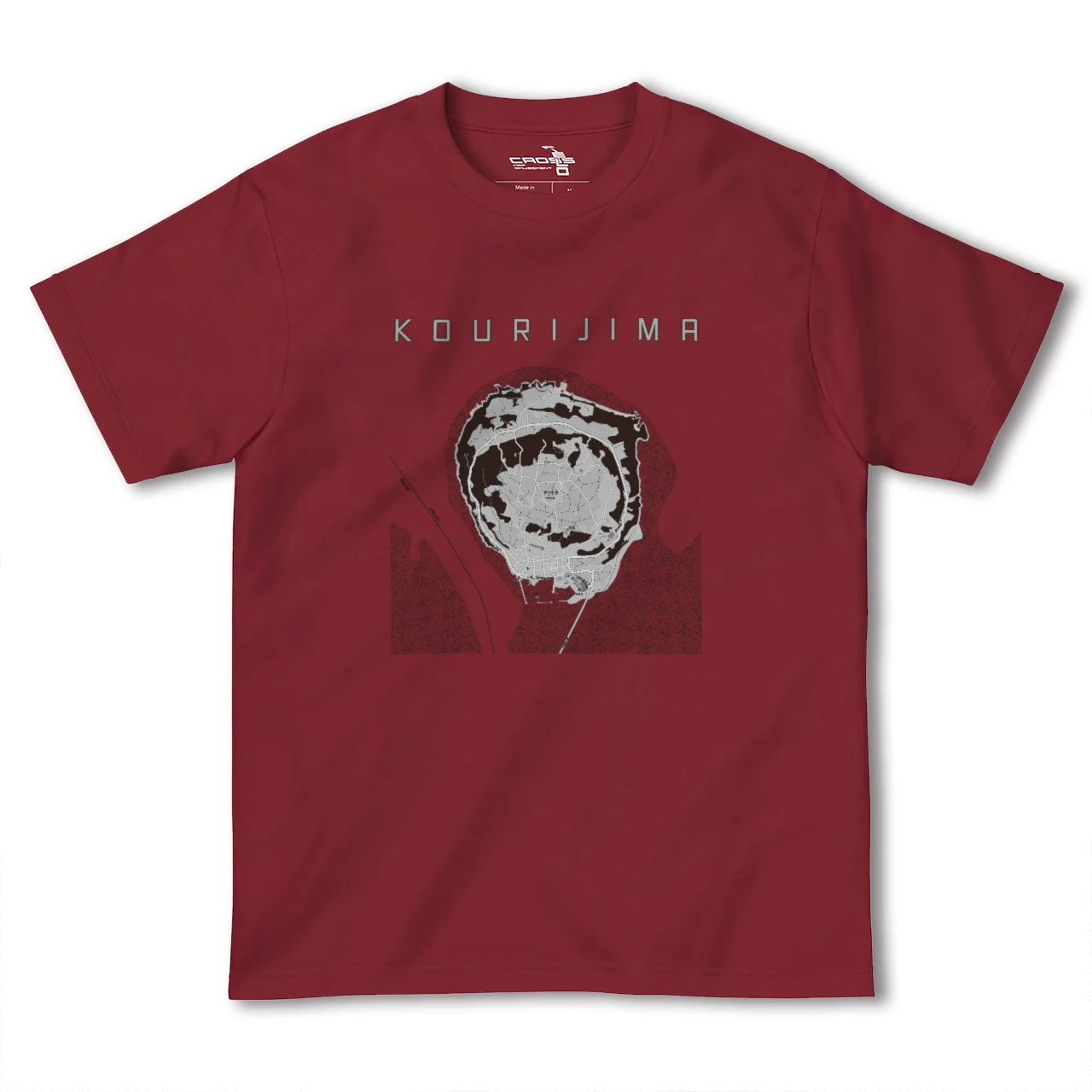 【古宇利島(沖縄県)】地図柄ヘビーウェイトTシャツ